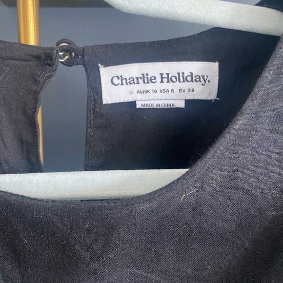 Anthropologie Charlie Holiday Black Andrea Maxi Dress Medium - Picture 11 of 12